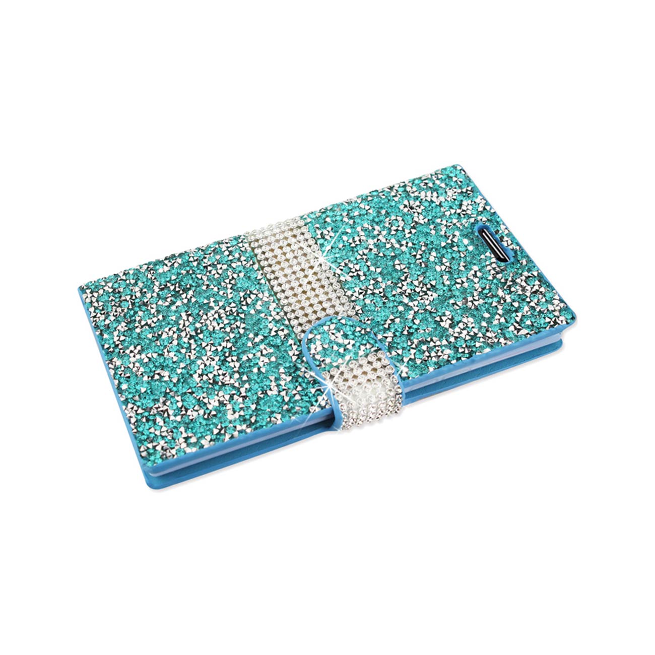 Wallet Case Diamond Rhinestone LG Spree Blue Color
