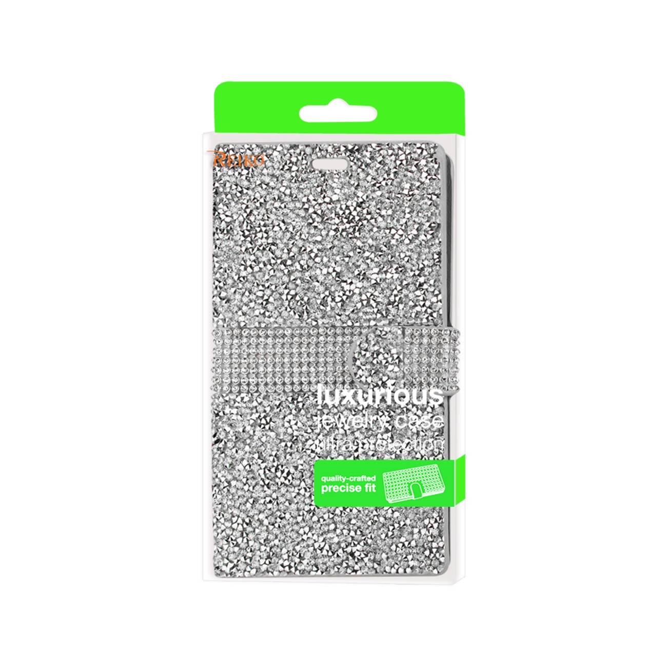 Wallet Case Diamond Rhinestone LG Spree Silver Color
