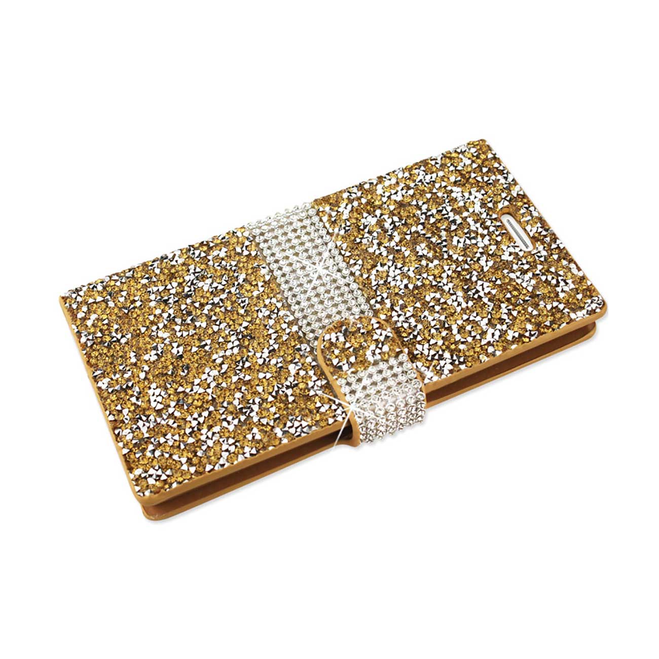 Wallet Case Diamond Rhinestone LG V10 Gold Color
