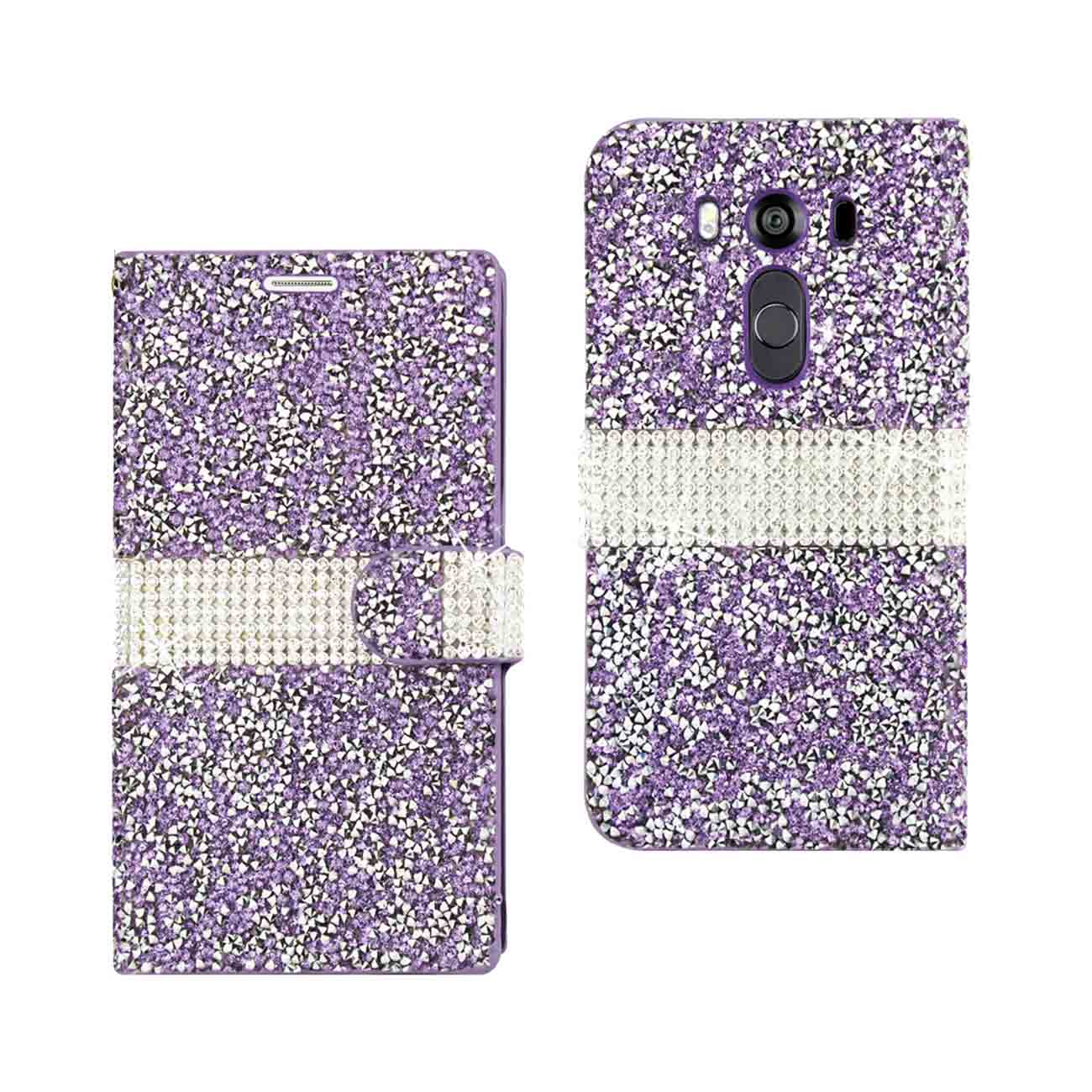 Wallet Case Diamond Rhinestone LG V10 Purple Color
