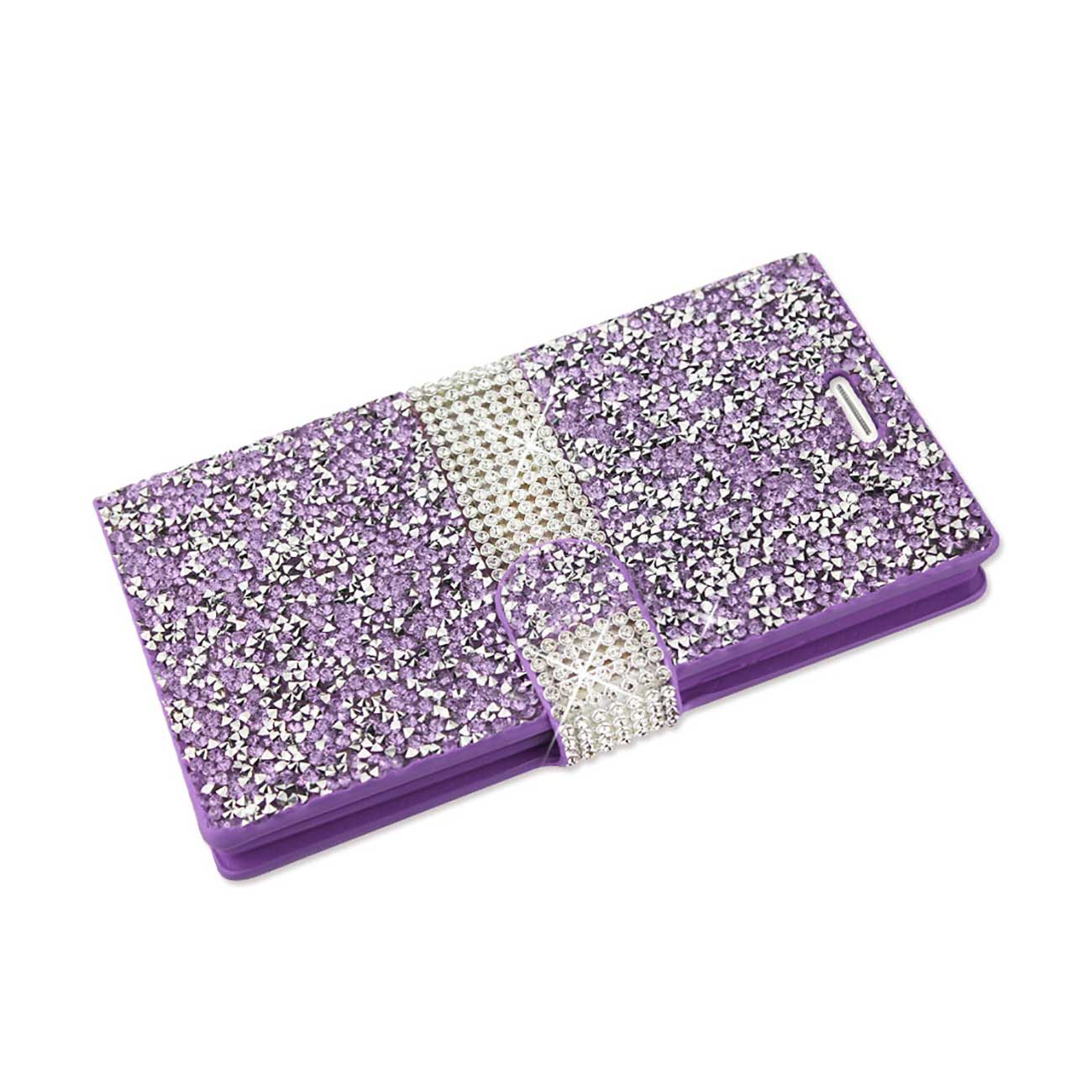 Wallet Case Diamond Rhinestone LG V10 Purple Color