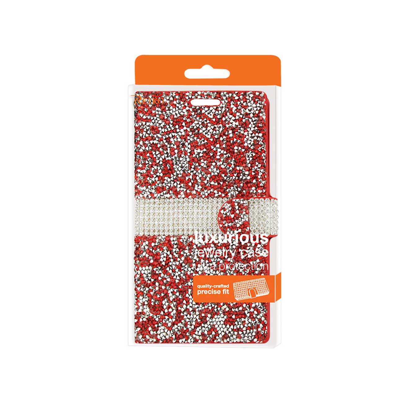 Wallet Case Diamond Rhinestone LG V10 Red Color