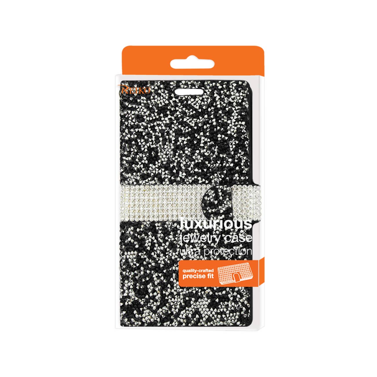 Wallet Case Diamond Rhinestone Samsung Galaxy S7 Edge Black Color