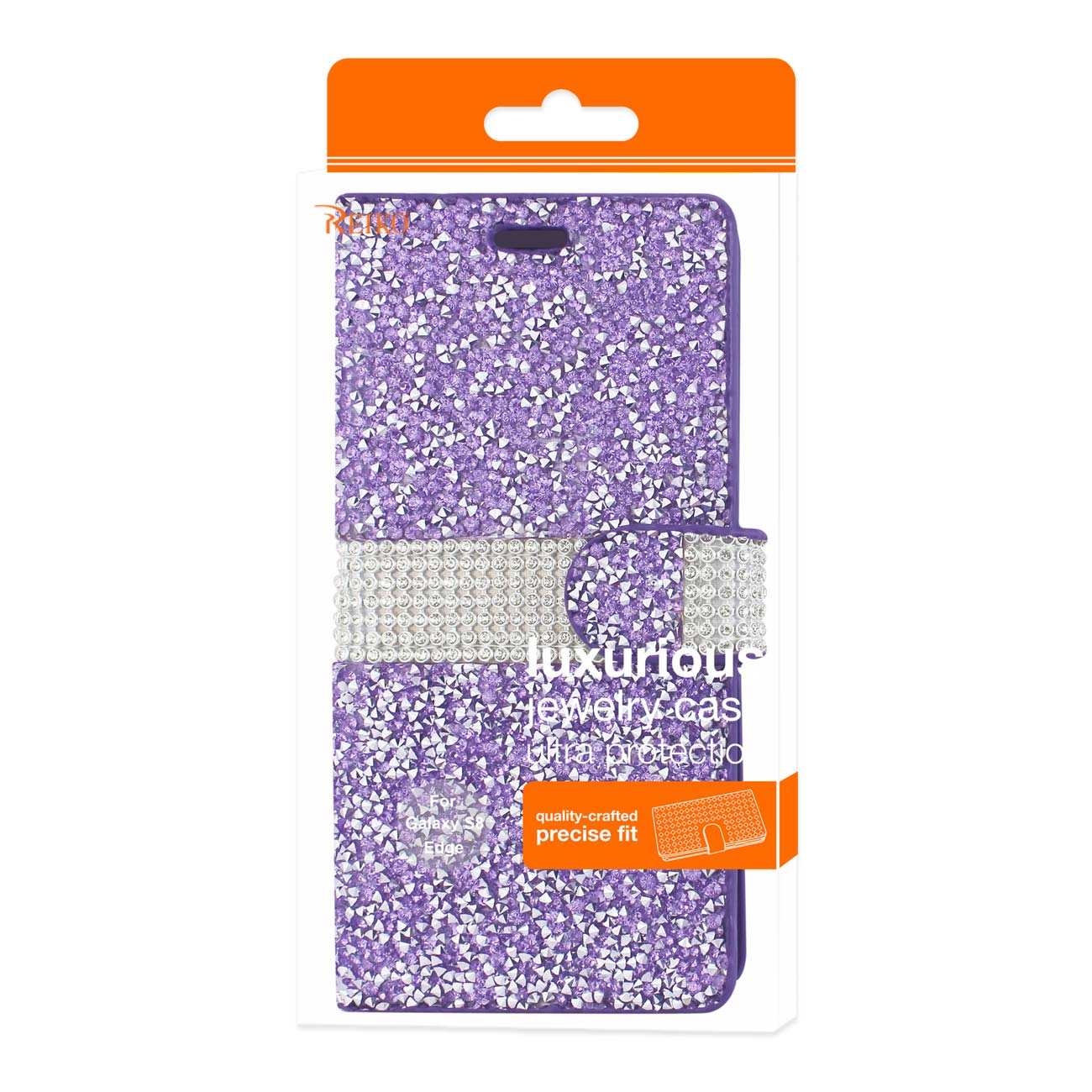 Wallet Case Diamond Rhinestone Samsung Galaxy S8 Edge/ S8 Plus Purple Color