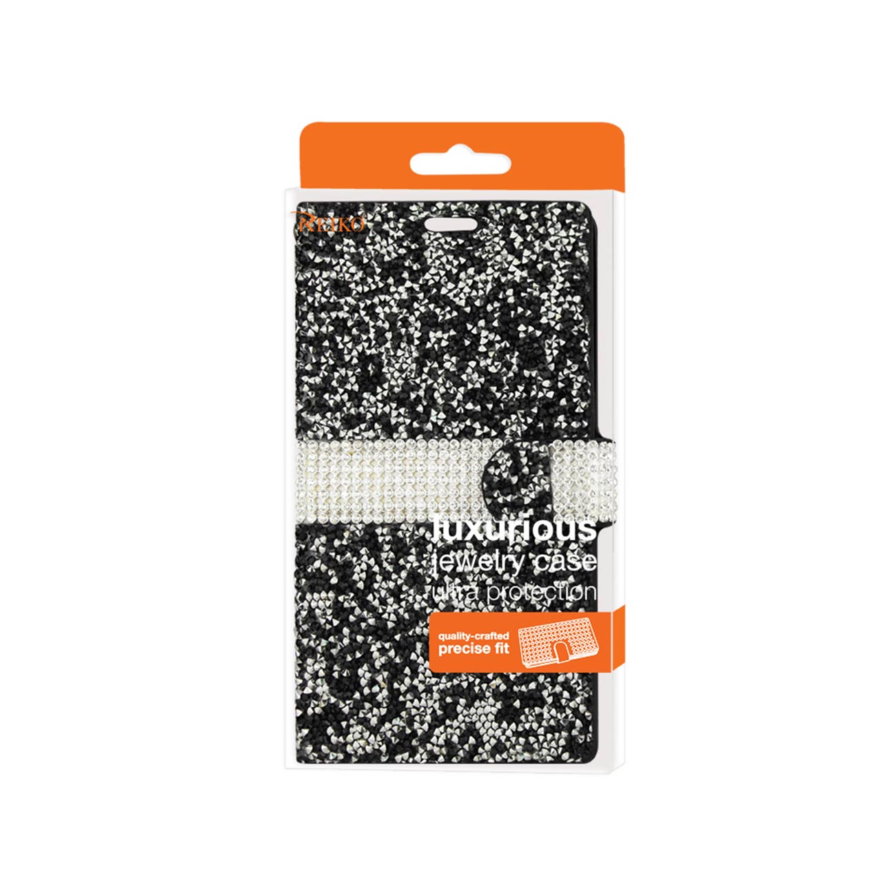 Wallet Case Diamond Rhinestone Samsung Galaxy S7 Black Color