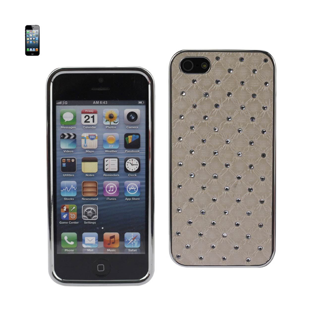Case Jewelry Diamond Studs iPhone 5/ 5S/ SE Beige Color