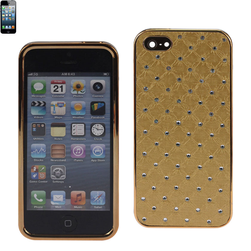 Case Jewelry Diamond Studs iPhone 5/ 5S/ SE Gold Color