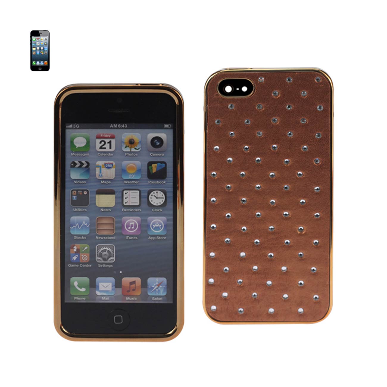 Case Jewelry Diamond Studs iPhone 5/ 5S/ SE Orange Color