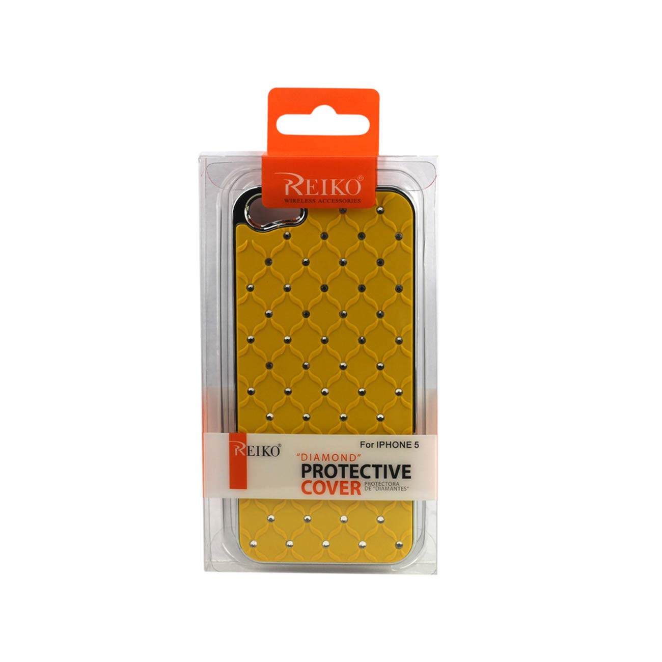 Case Metal Plated Jewelry Diamond Studs iPhone 5/ 5S/ SE Yellow Color