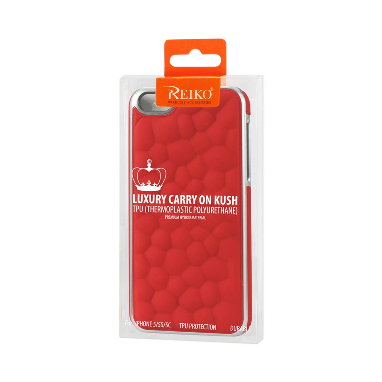 Case Bubble Metal Plated iPhone SE/ 5S/ 5 Red Color
