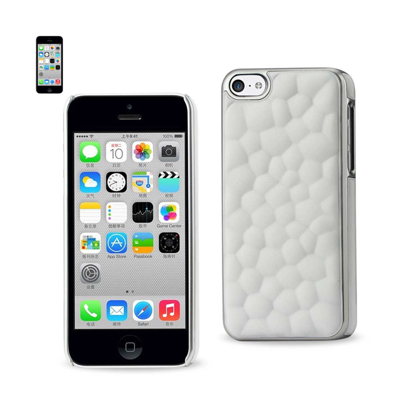 Case Bubble Metal Plated iPhone SE/ 5S/ 5 White Color