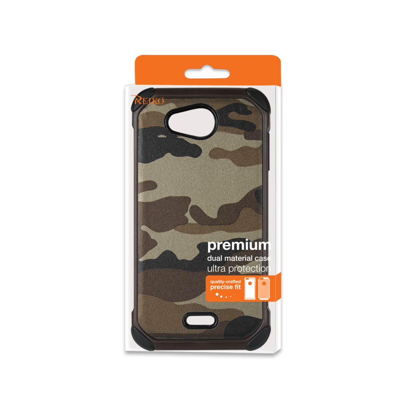 Kyocera Hydro Wave Hybrid Leather Camouflage Case In Army Brown