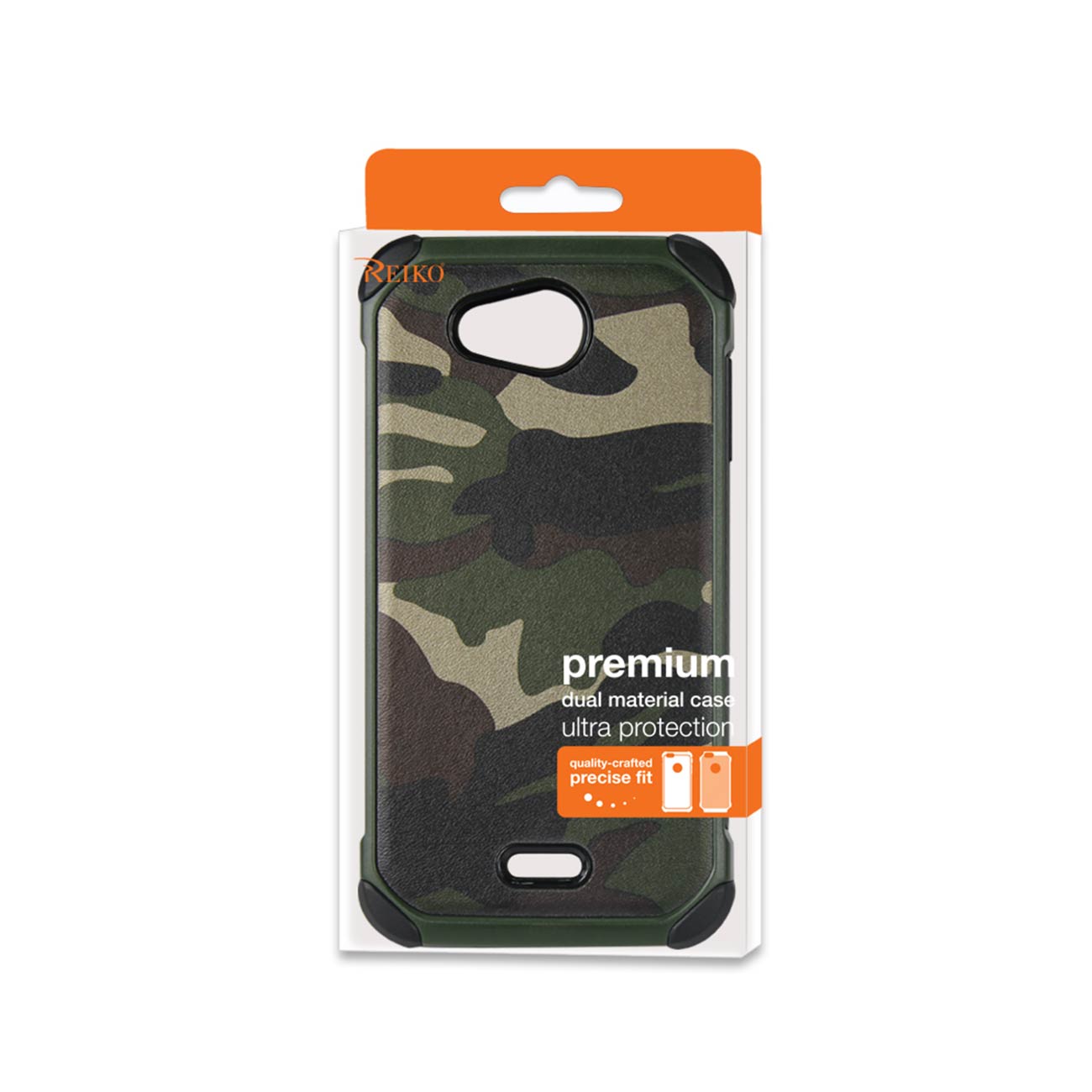 Kyocera Hydro Wave Hybrid Leather Camouflage Case In Army Green
