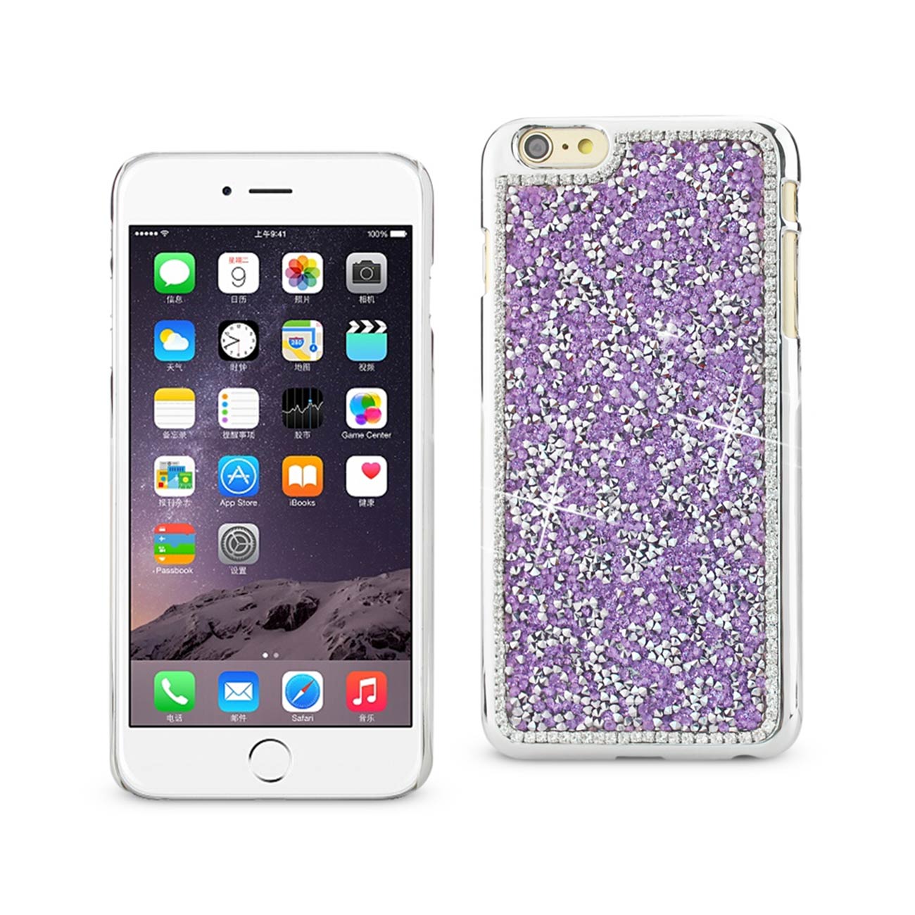 iPhone 6S Plus Jewelry Bling Rhinestone Case In Purple