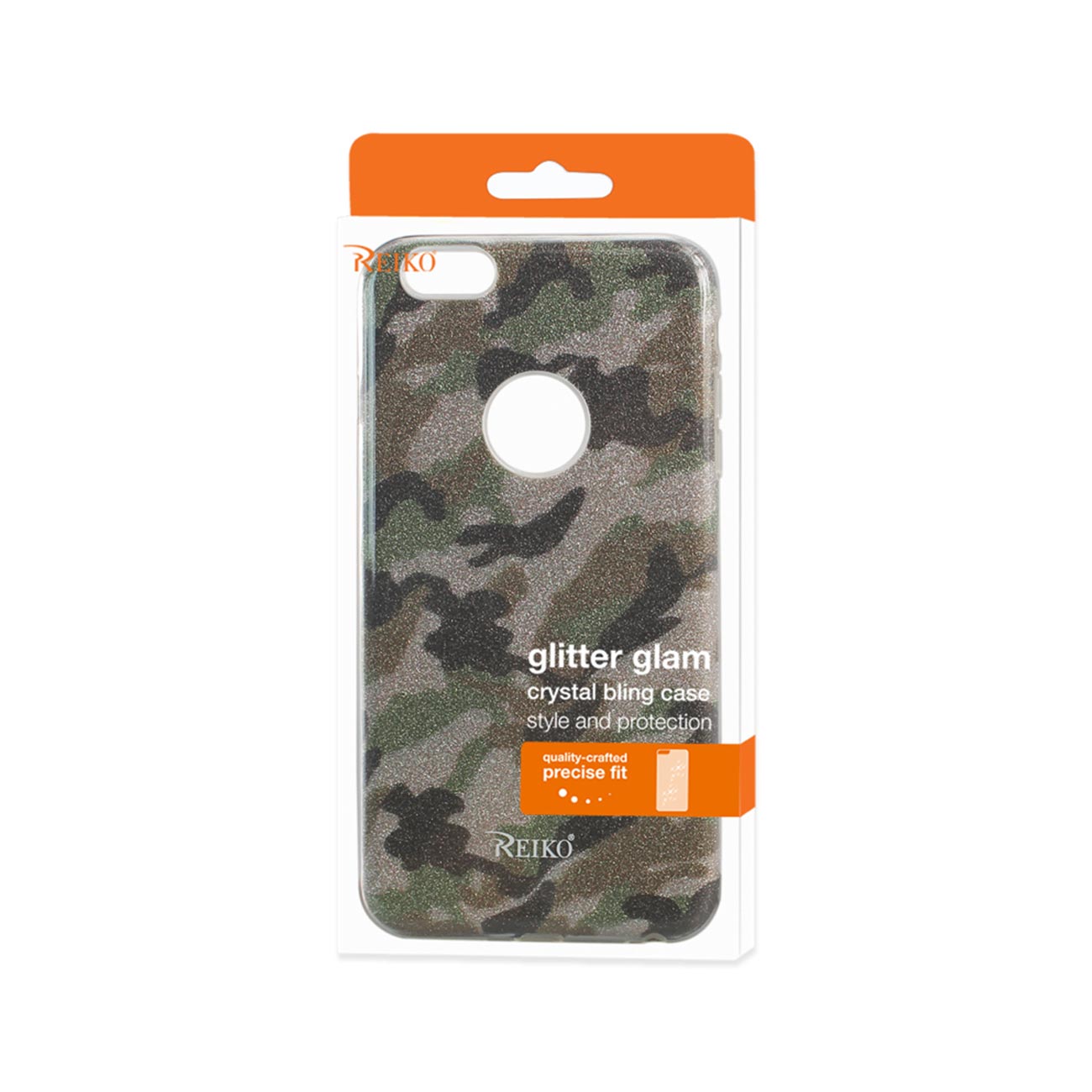 Case Hybrid Shine Glitter Shimmer iPhone 6 Plus/ 6S Plus Camouflage Green Color