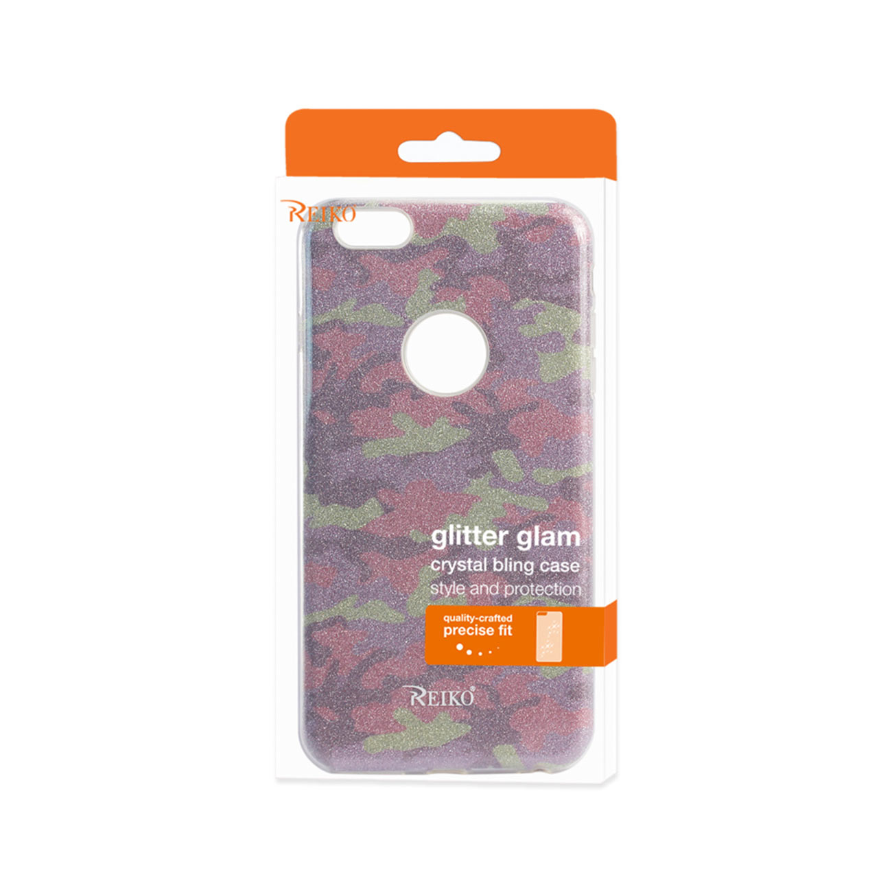 Case Hybrid Shine Glitter Shimmer iPhone 6 Plus/ 6S Plus Camouflage Purple Color