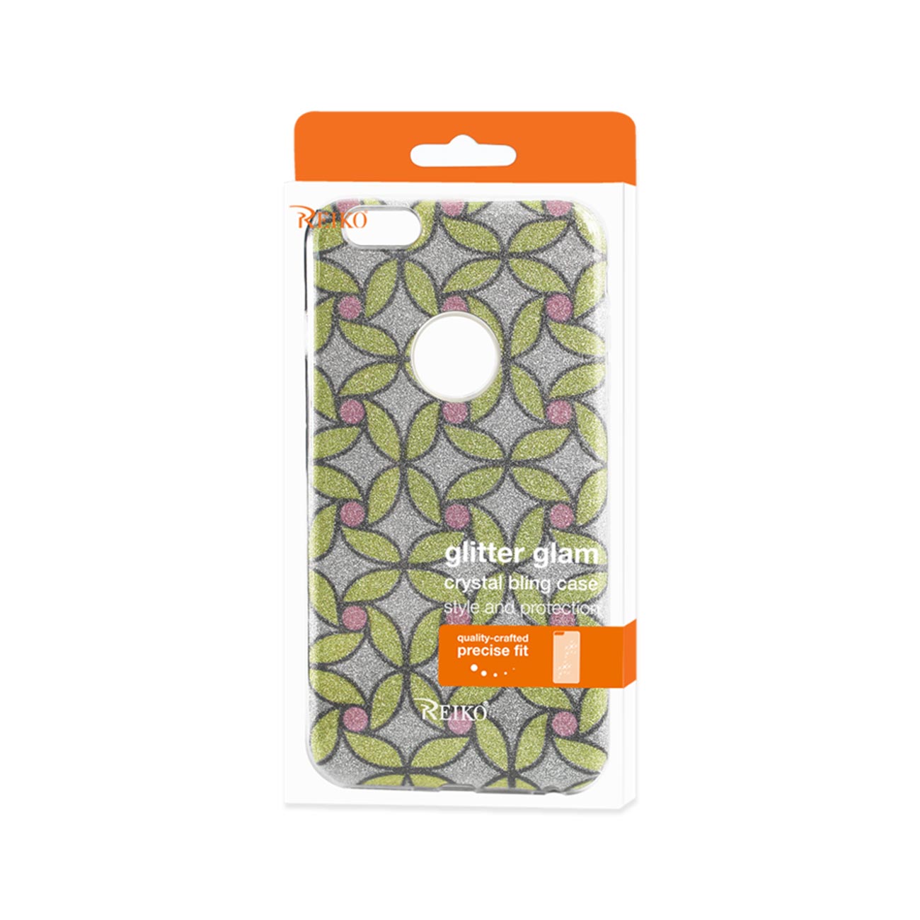 Case Hybrid Shine Glitter Shimmer iPhone 6 Plus/ 6S Plus Flower Gold Color