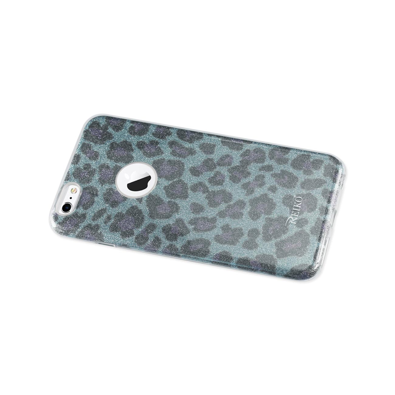 iPhone 6 Plus/ 6S Plus Shine Glitter Shimmer Leopard Hybrid Case In Blue