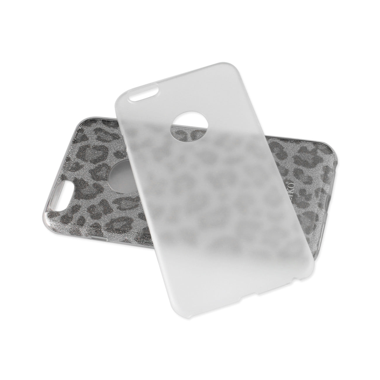 Case Hybrid Shine Glitter Shimmer Leopard iPhone 6 Plus/ 6S Plus Silver Color