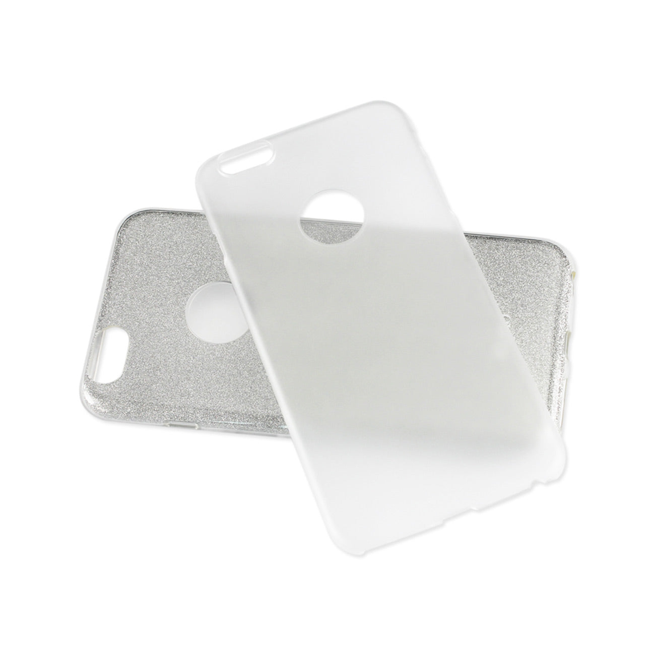 Case Hybrid Shine Glitter Shimmer iPhone 6 Plus/ 6S Plus Silver Color