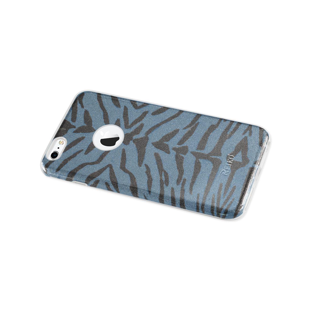 Case Hybrid Shine Glitter Shimmer Tiger Stripe iPhone 6 Plus/ 6S Plus Blue Color