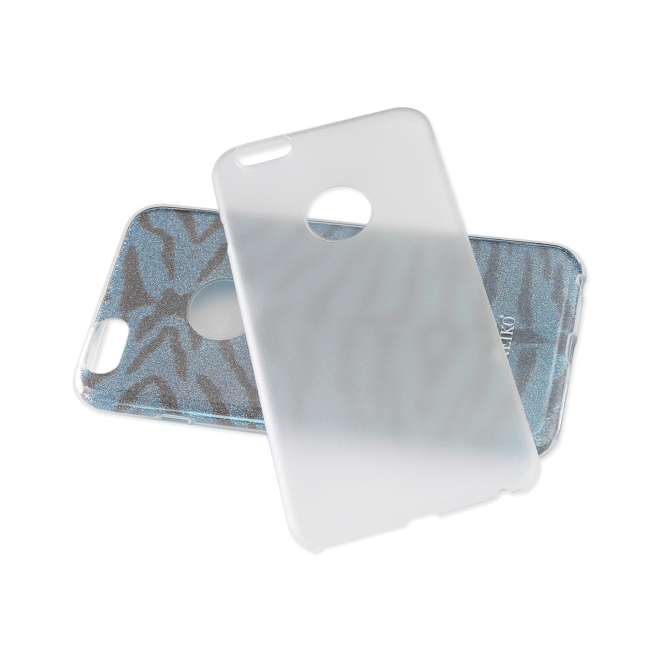 Case Hybrid Shine Glitter Shimmer Tiger Stripe iPhone 6 Plus/ 6S Plus Blue Color