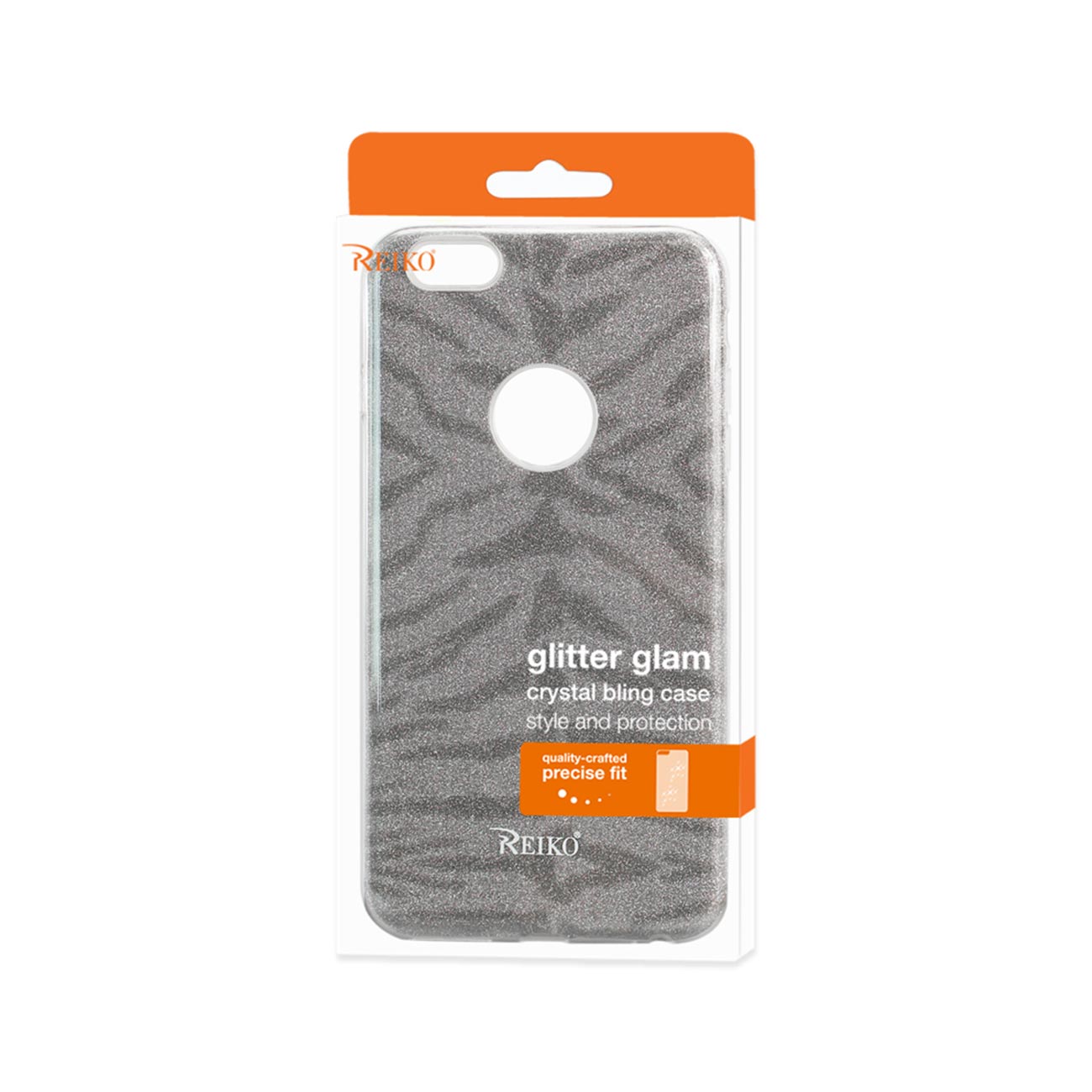 Case Hybrid Shine Glitter Shimmer Tiger Stripe iPhone 6 Plus/ 6S Plus Gray Color