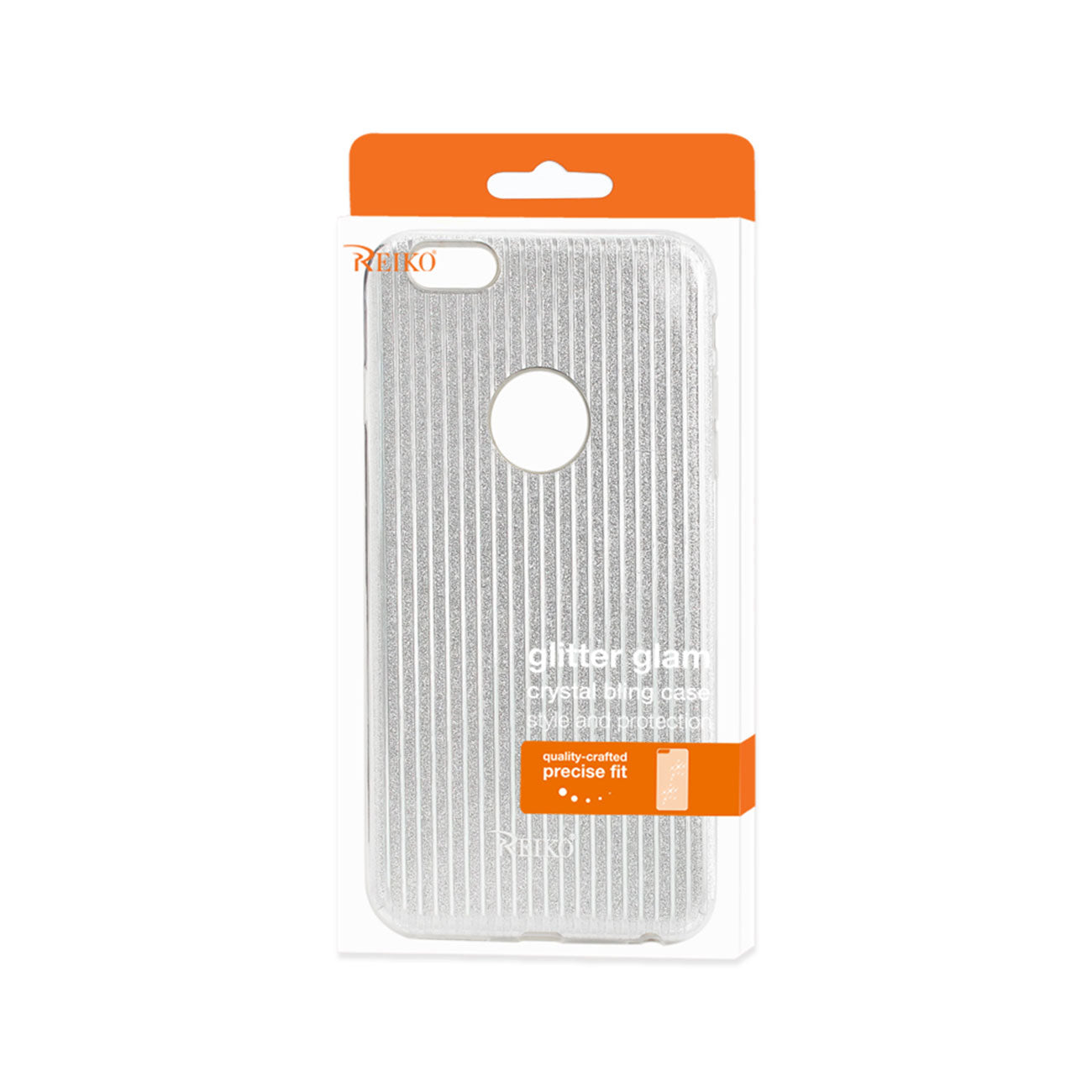 Case Hybrid Shine Glitter Shimmer Stripe Linear iPhone 6 Plus/ 6S Plus Silver Color