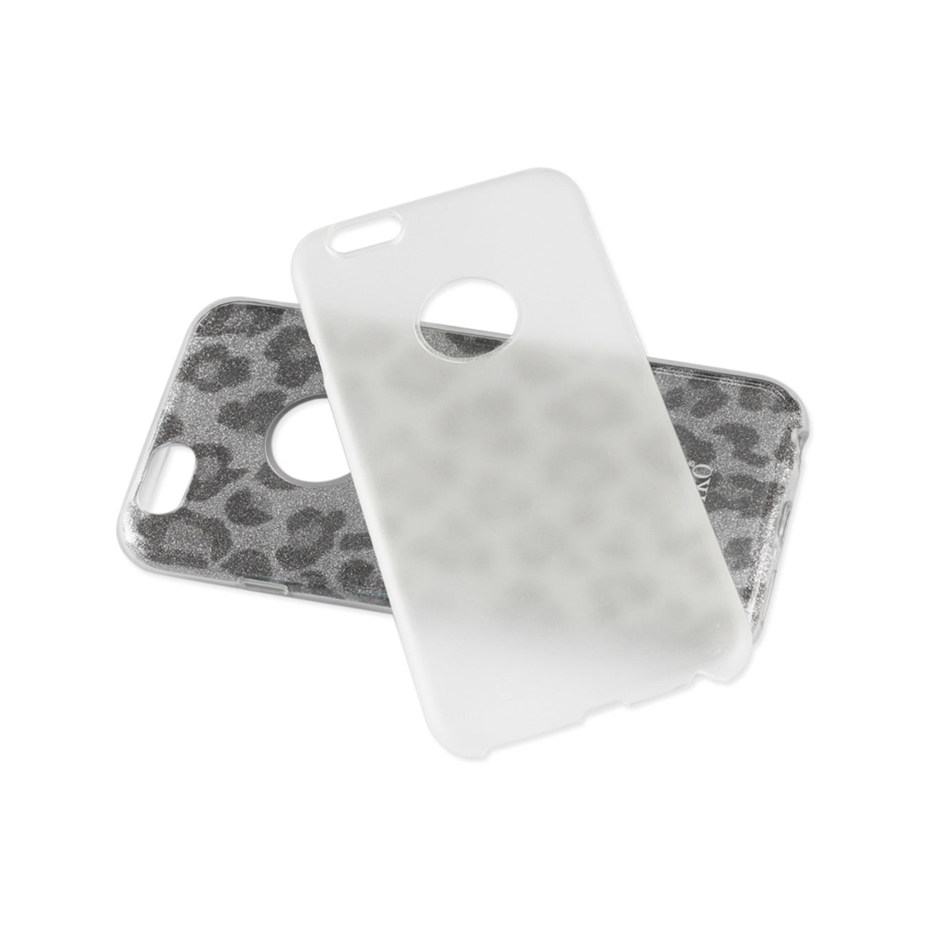 Case Hybrid Shine Glitter Shimmer Leopard iPhone 6/ 6S Silver Color