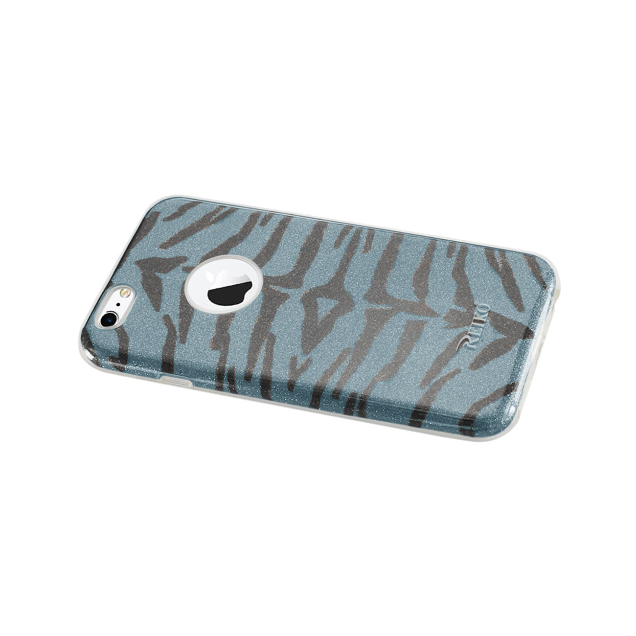 Case Hybrid Shine Glitter Shimmer Tiger Stripe iPhone 6/ 6S Blue Color