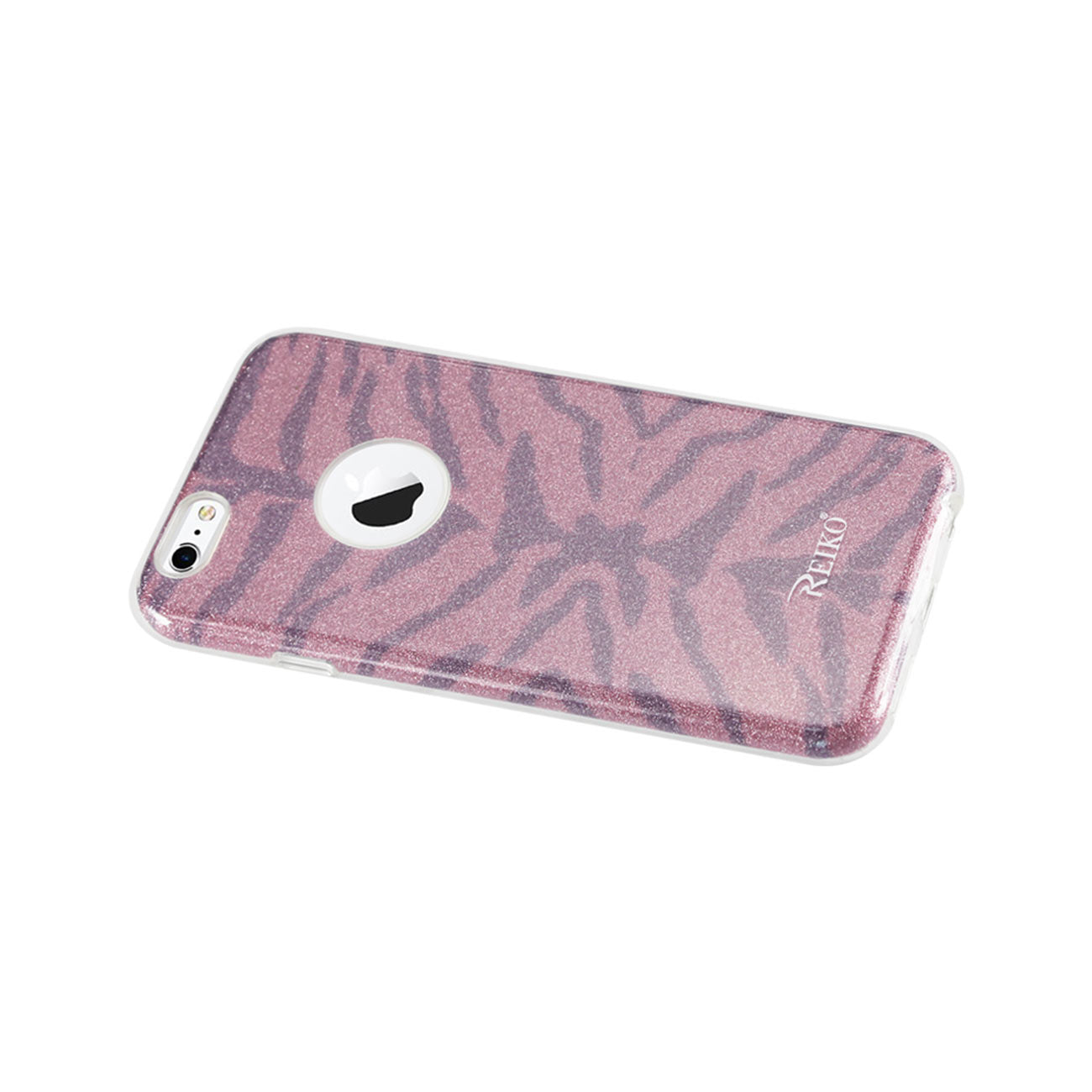 iPhone 6/ 6S Shine Glitter Shimmer Tiger Stripe Hybrid Case In Hot Pink