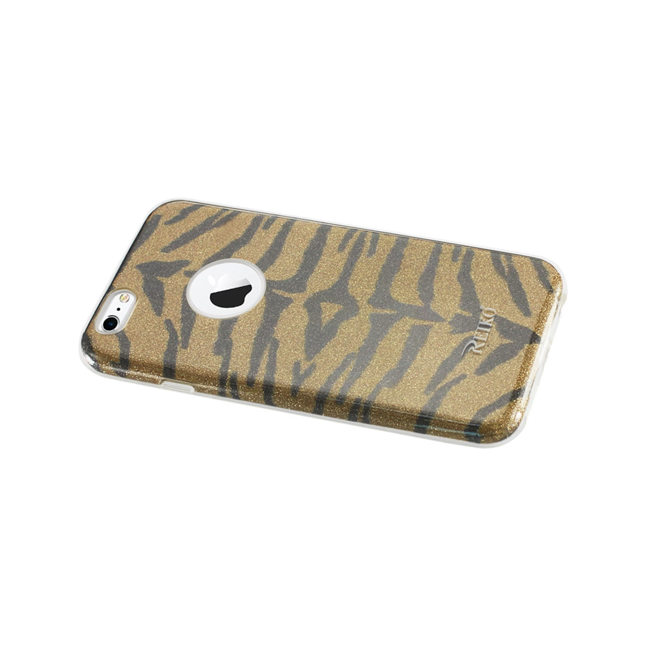 Reiko iPhone 6/ 6S Shine Glitter Shimmer Tiger Stripe Hybrid Case In Yellow