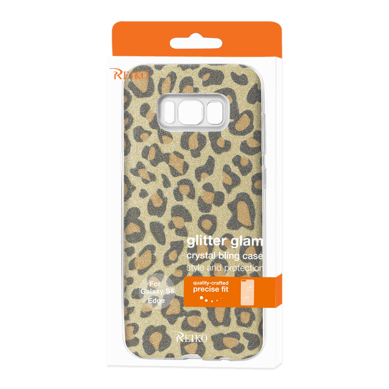 Case Hybrid Shine Glitter Shimmer Leopard Samsung Galaxy S8 Edge / S8 Plus Gold Color