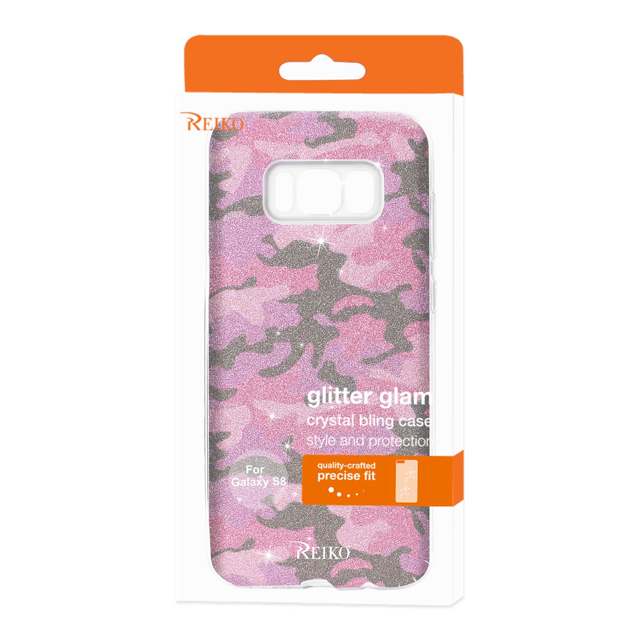 Case Hybrid Shine Glitter Shimmer Camouflage Samsung Galaxy S8/ SM Hot Pink Color