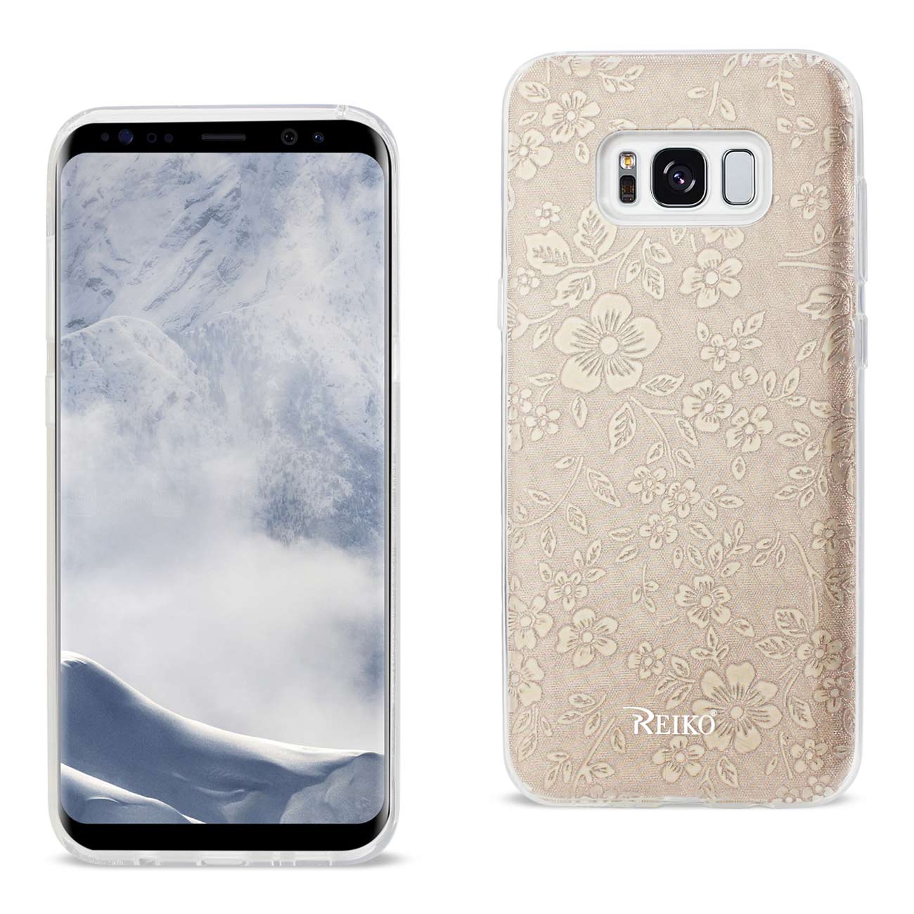Case Hybrid Shine Glitter Shimmer Plum Blossom Galaxy S8/ SM Gold Color