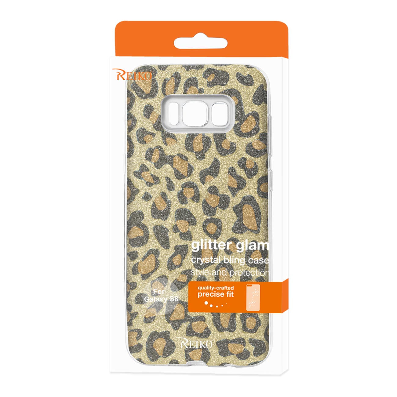 Case Hybrid Shine Glitter Shimmer Leopard Samsung Galaxy S8/ SM Gold Color