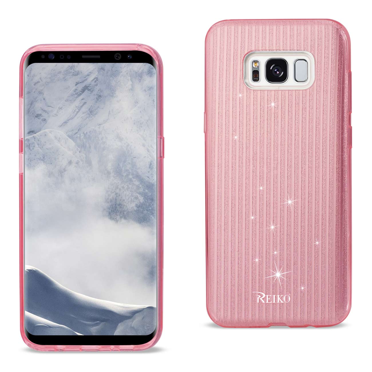 Case Hybrid Shine Glitter Shimmer Stripe Samsung Galaxy S8/ SM Pink Color