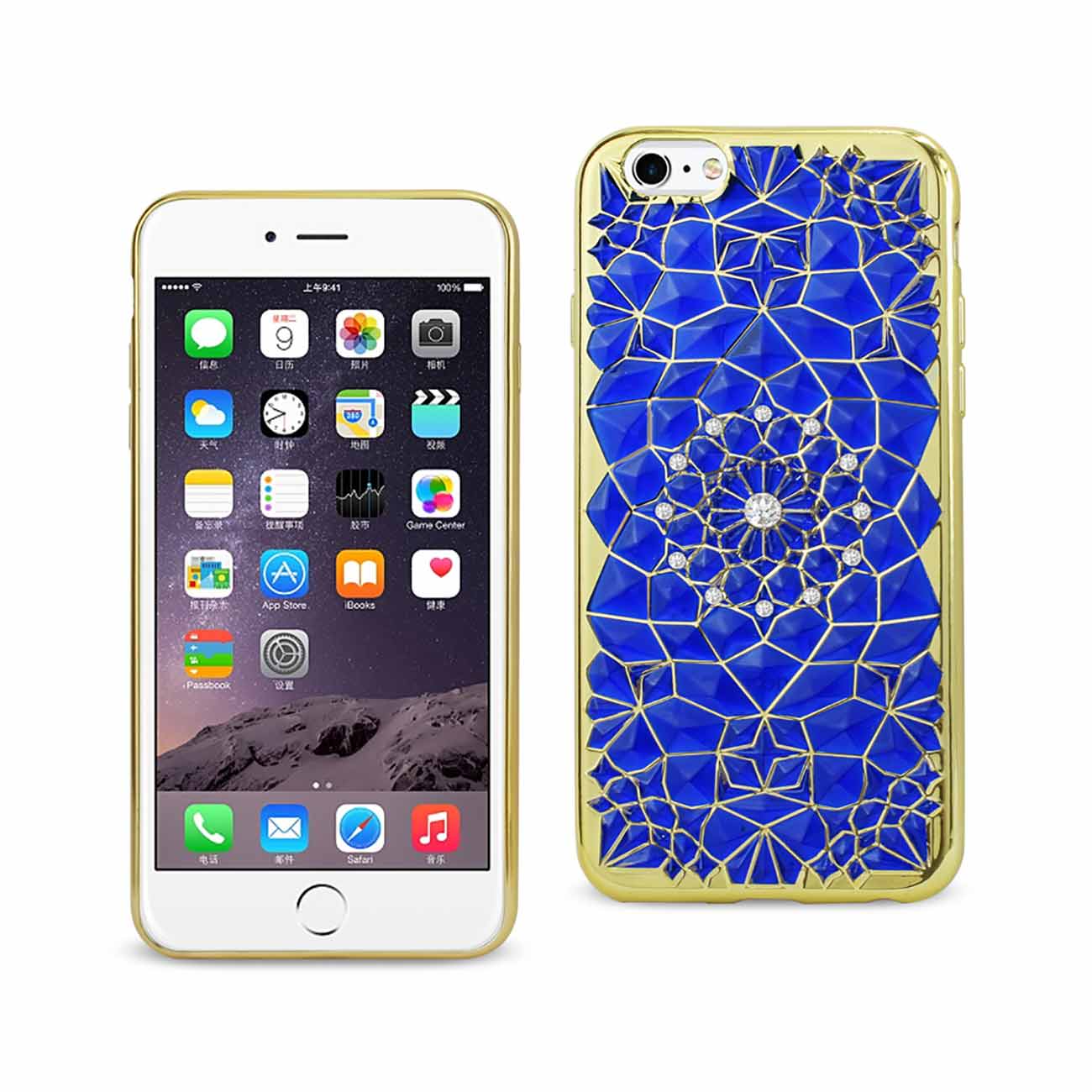 Case TPU Soft Sparkling Diamond Sunflower Design iPhone 6 Plus/ 6S Plus Navy Color