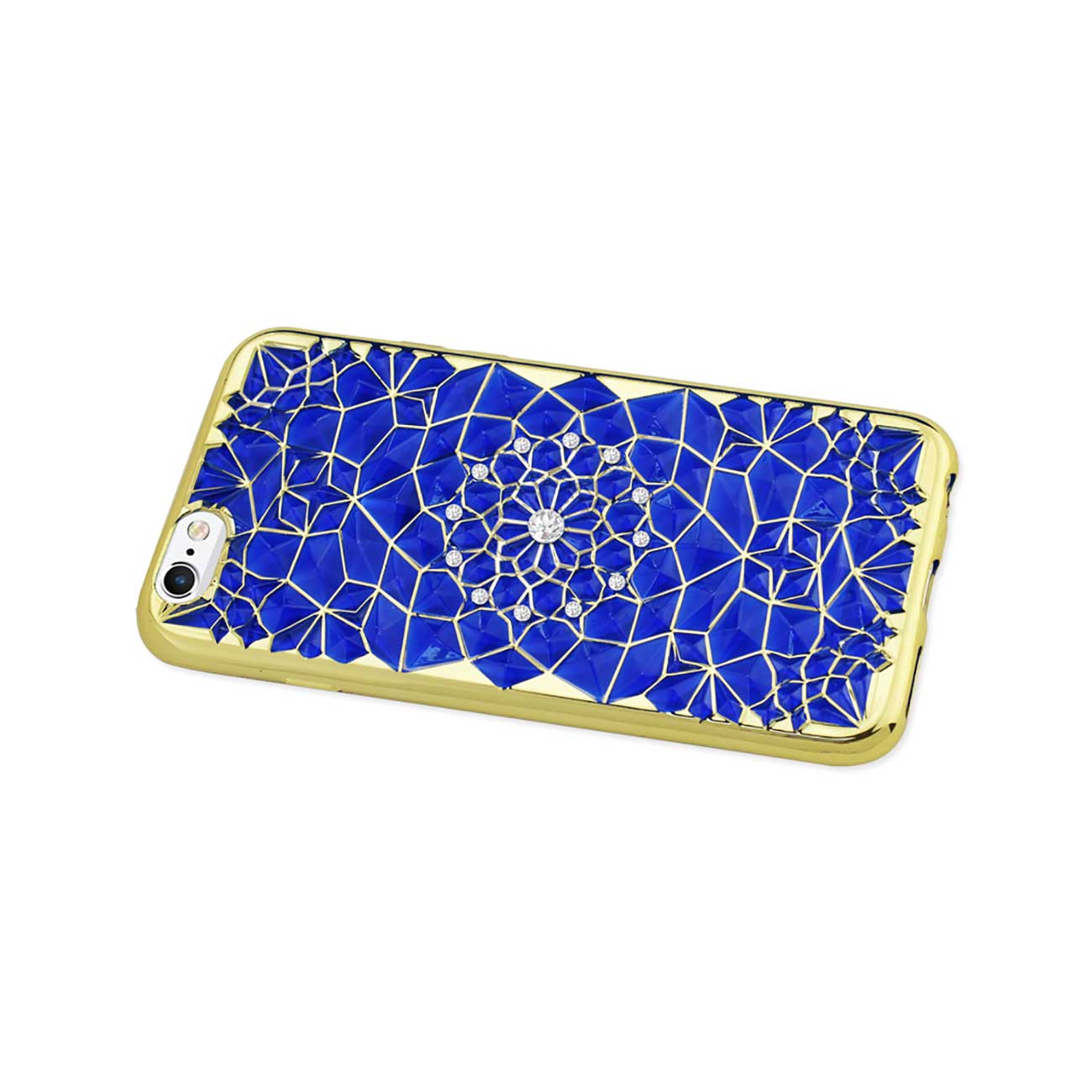 Case TPU Soft Sparkling Diamond Sunflower Design iPhone 6 Plus/ 6S Plus Navy Color