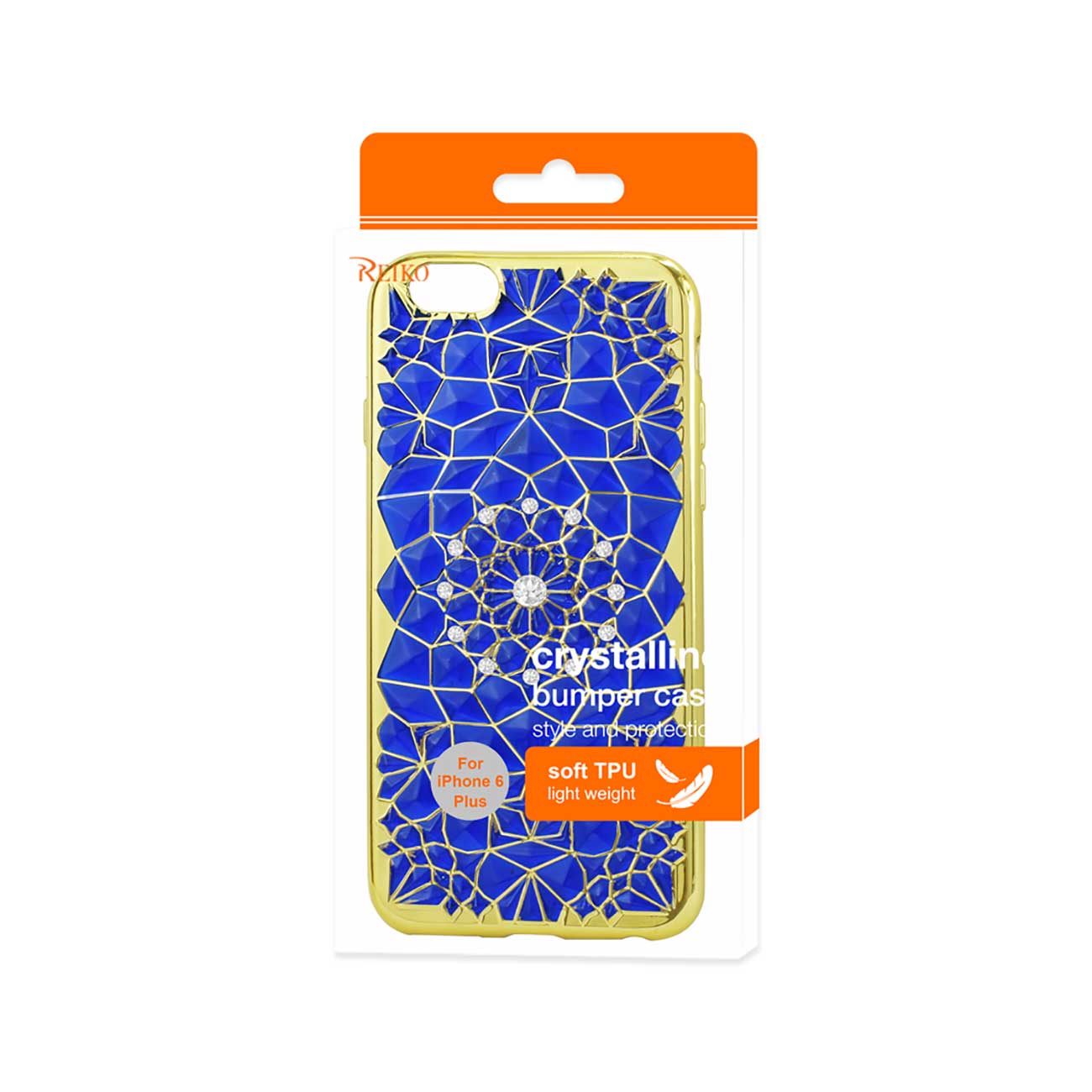Case TPU Soft Sparkling Diamond Sunflower Design iPhone 6 Plus/ 6S Plus Navy Color