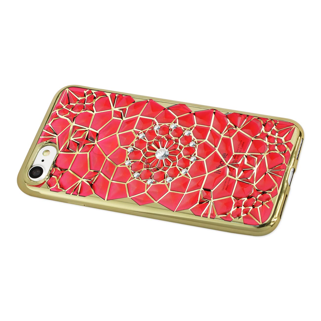 Case TPU Soft Sparkling Diamond Sunflower Design iPhone 7/ 8/ SE2 Red Color