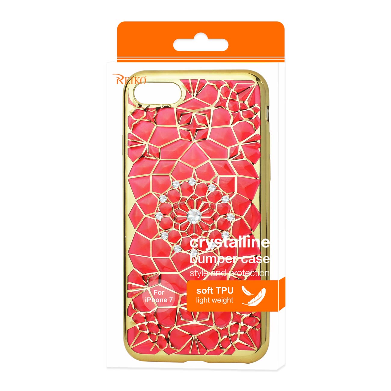Case TPU Soft Sparkling Diamond Sunflower Design iPhone 7/ 8/ SE2 Red Color