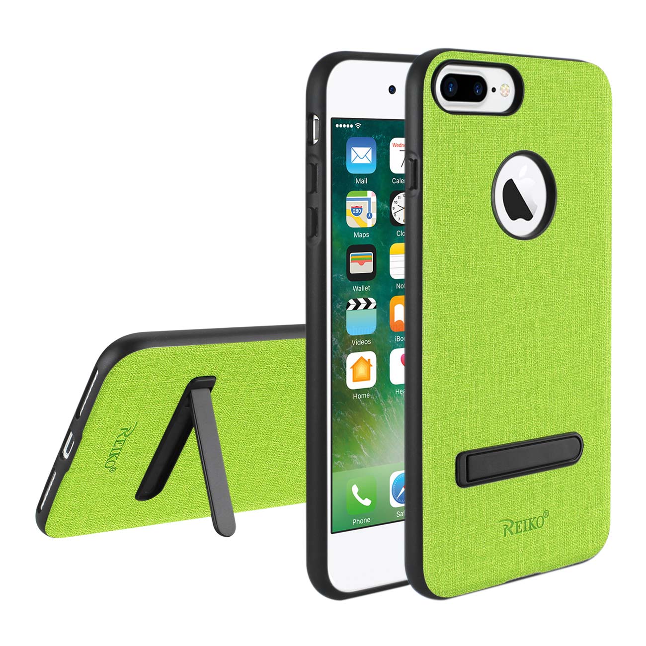 iPhone 8 Plus/ 7 Plus Rugged Texture TPU Protective Cover In Green