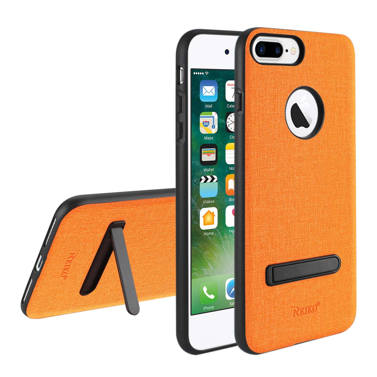 iPhone 7 Plus/ 8 Plus Rugged Texture TPU Protective Cover In Orange