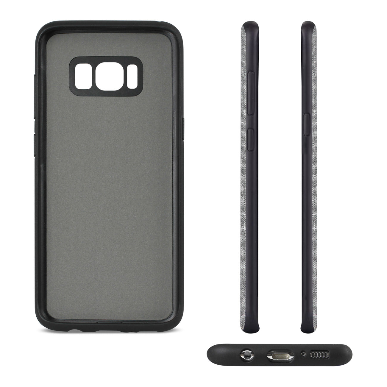 Samsung Galaxy S8 Edge/ S8 Plus Denim Texture TPU Protector Cover In Gray
