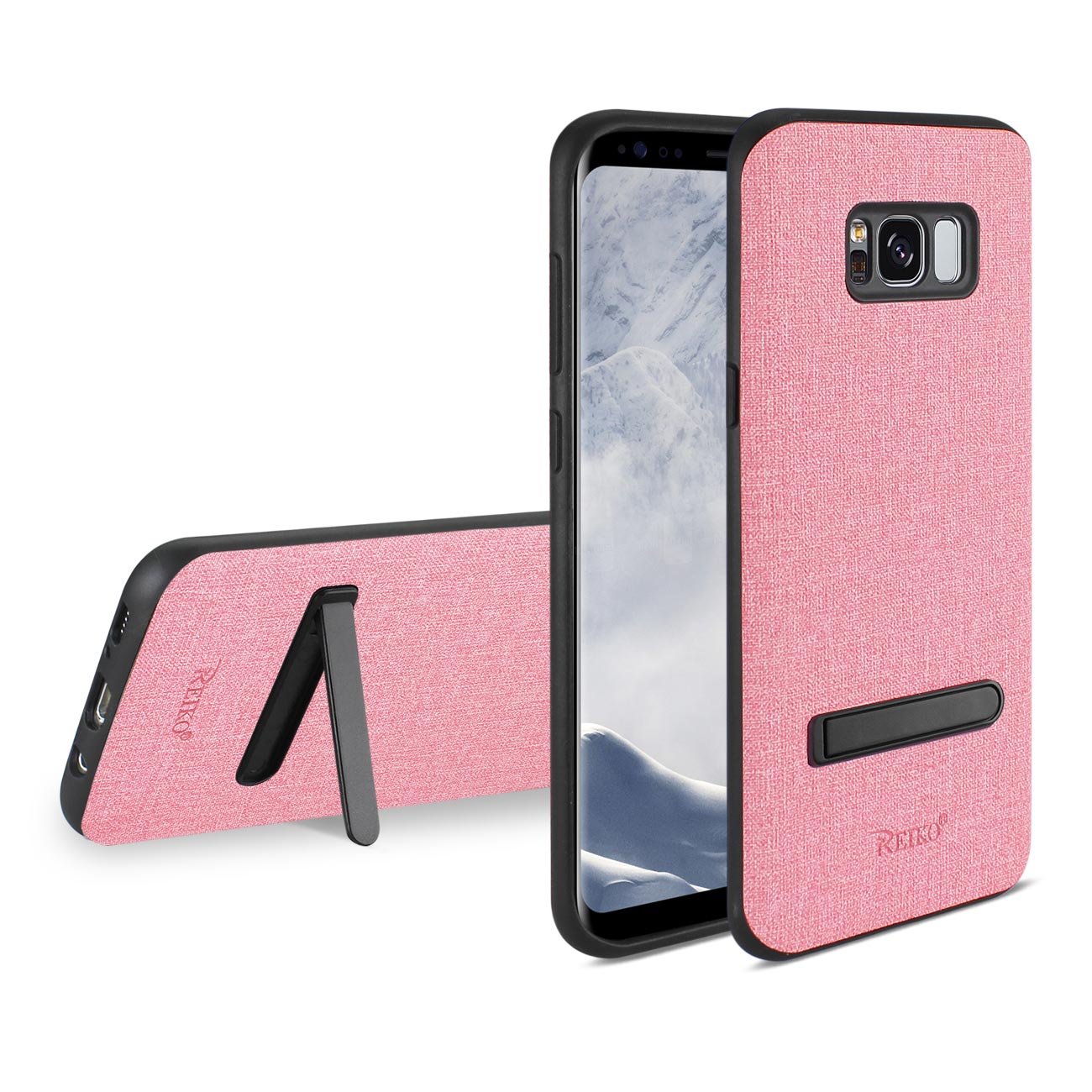 Samsung Galaxy S8 Edge/ S8 Plus Denim Texture TPU Protector Cover In Pink