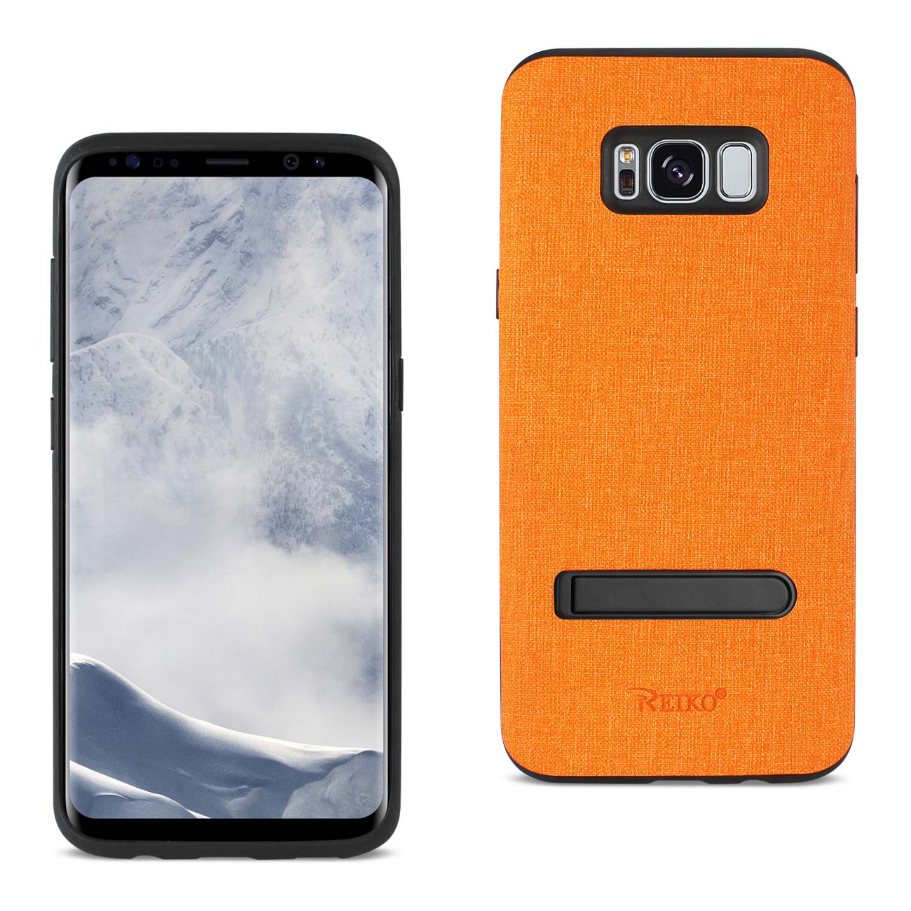 Samsung Galaxy S8/ SM Denim Texture TPU Protector Cover In Orange