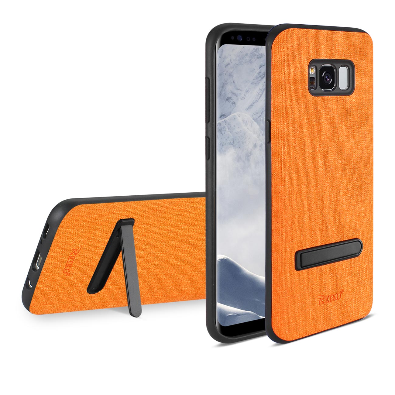 Samsung Galaxy S8/ SM Denim Texture TPU Protector Cover In Orange