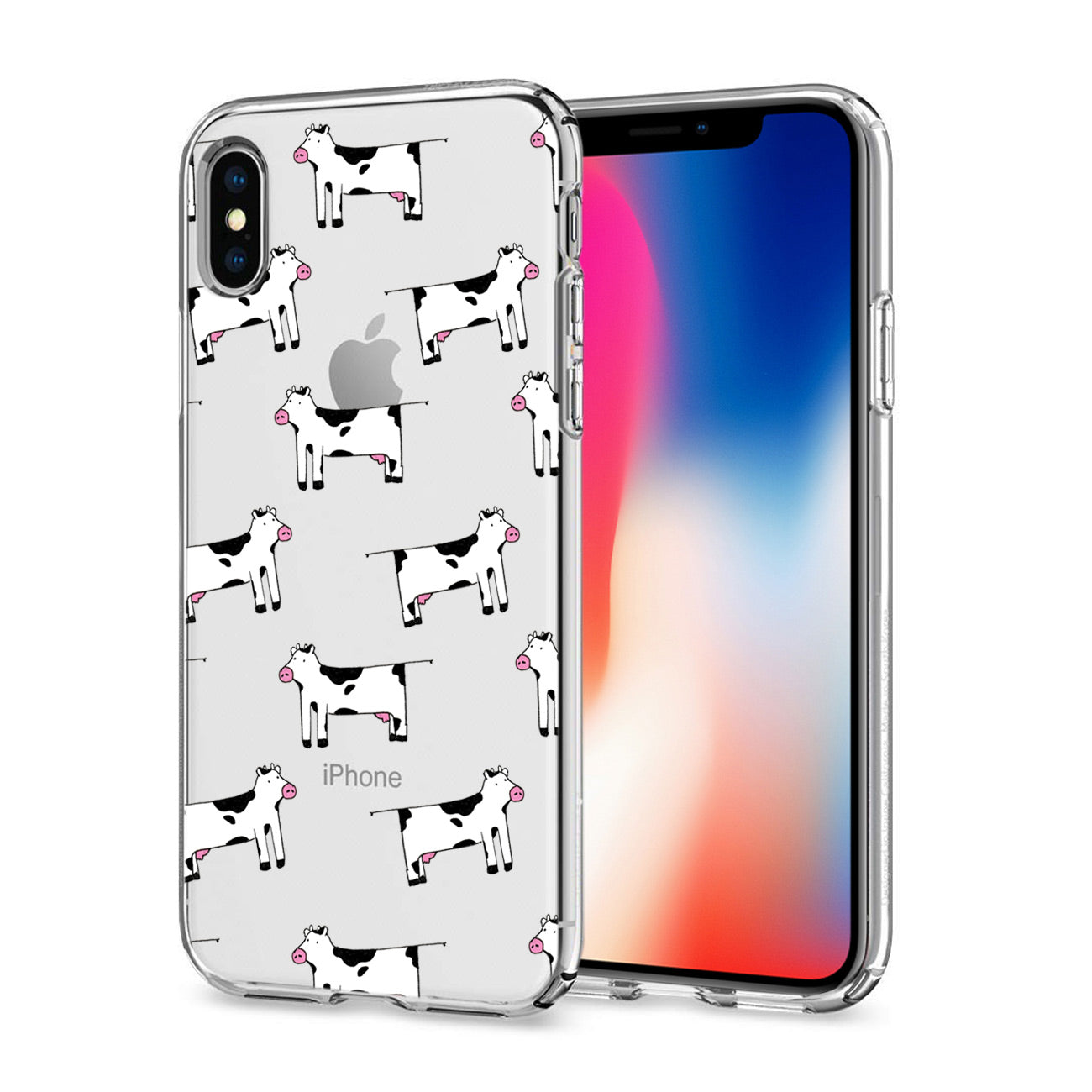 Apple iPhone X/iPhone XS Design Air Cushion Case With Cow Design