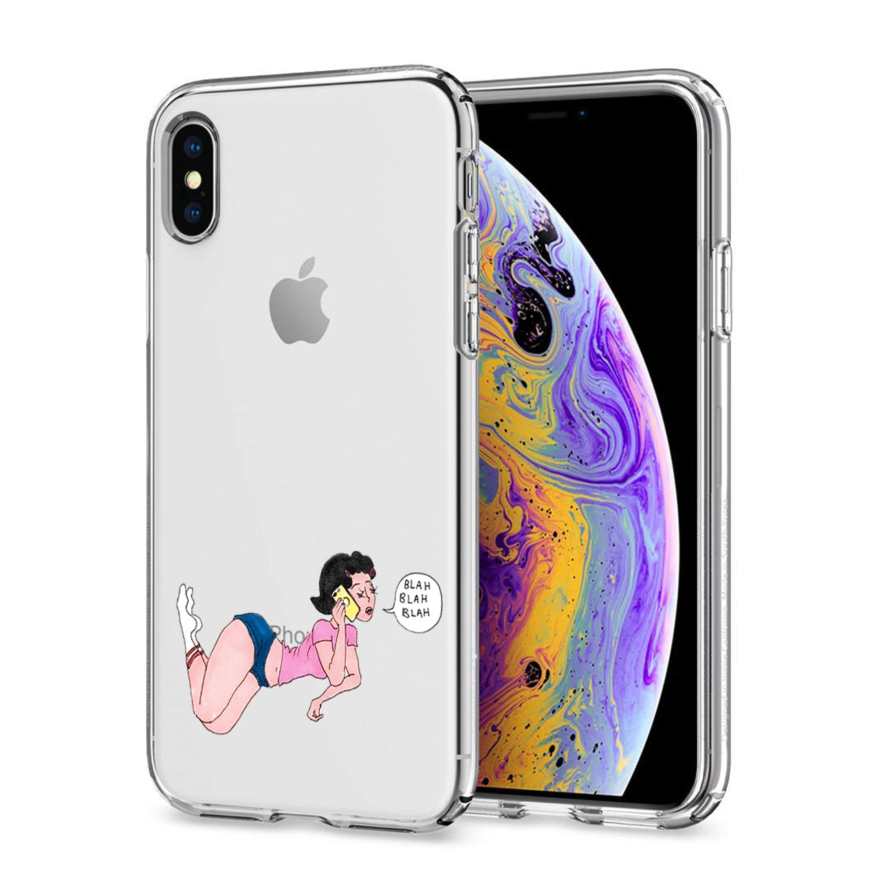 Apple iPhone XS MAX Design Air Cushion Case With Lady Design